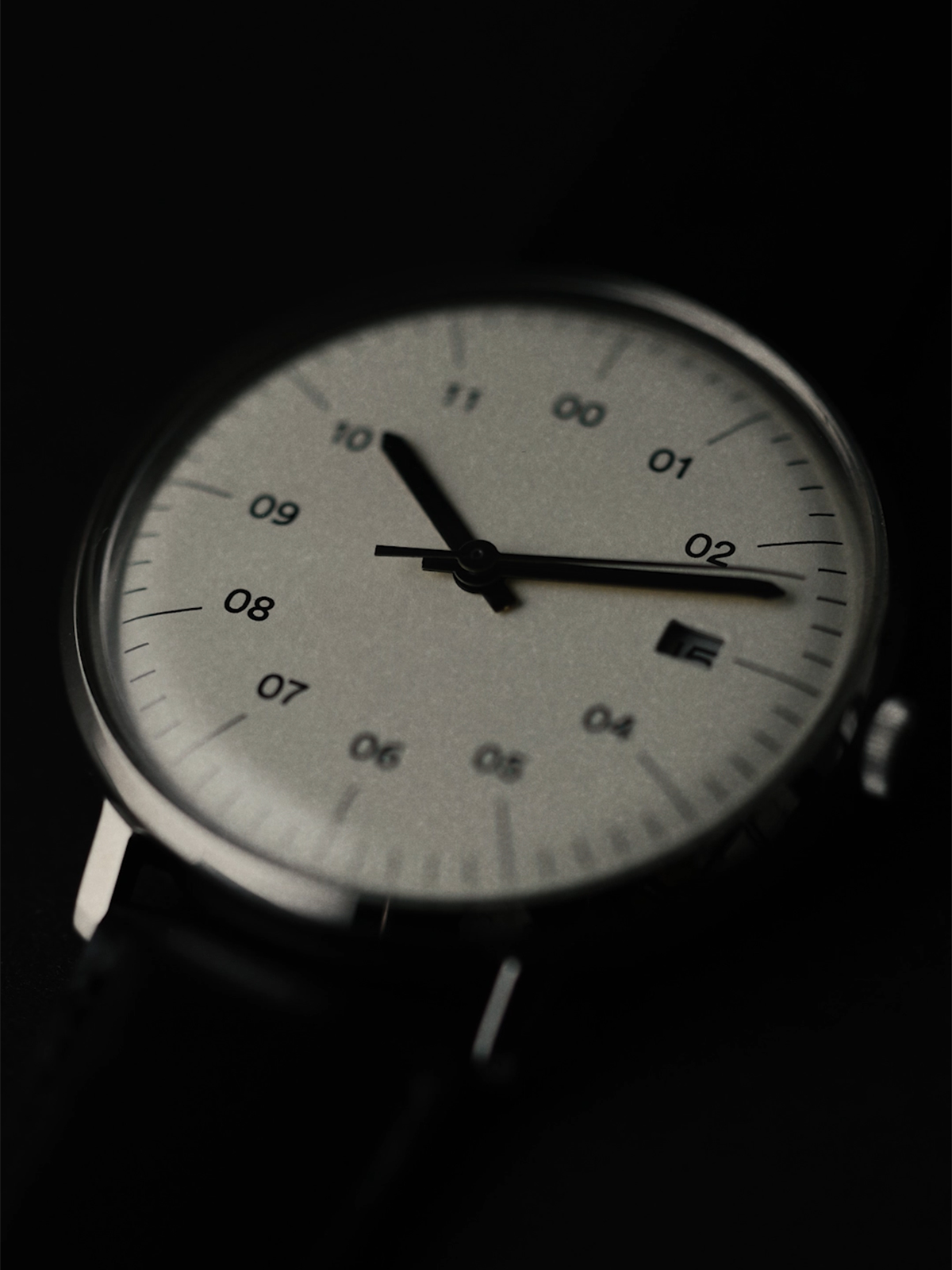 SK02-38mm / SS SILVER MIRROR FINISH / WHITE DIAL / BLACK CORDOVAN