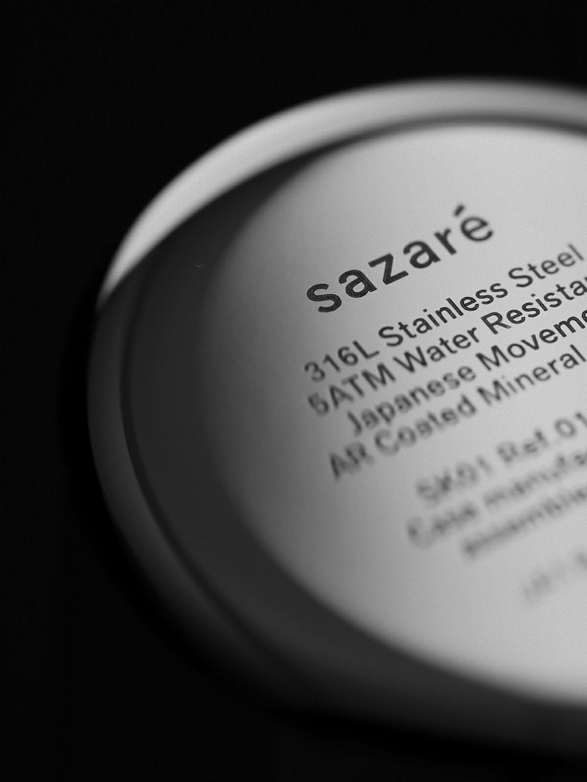 sazaré　SK01　01.01.00 SK01 / SS SILVER MIRROR FINISH / WHITE DIAL / BLACK SHEEP SKIN