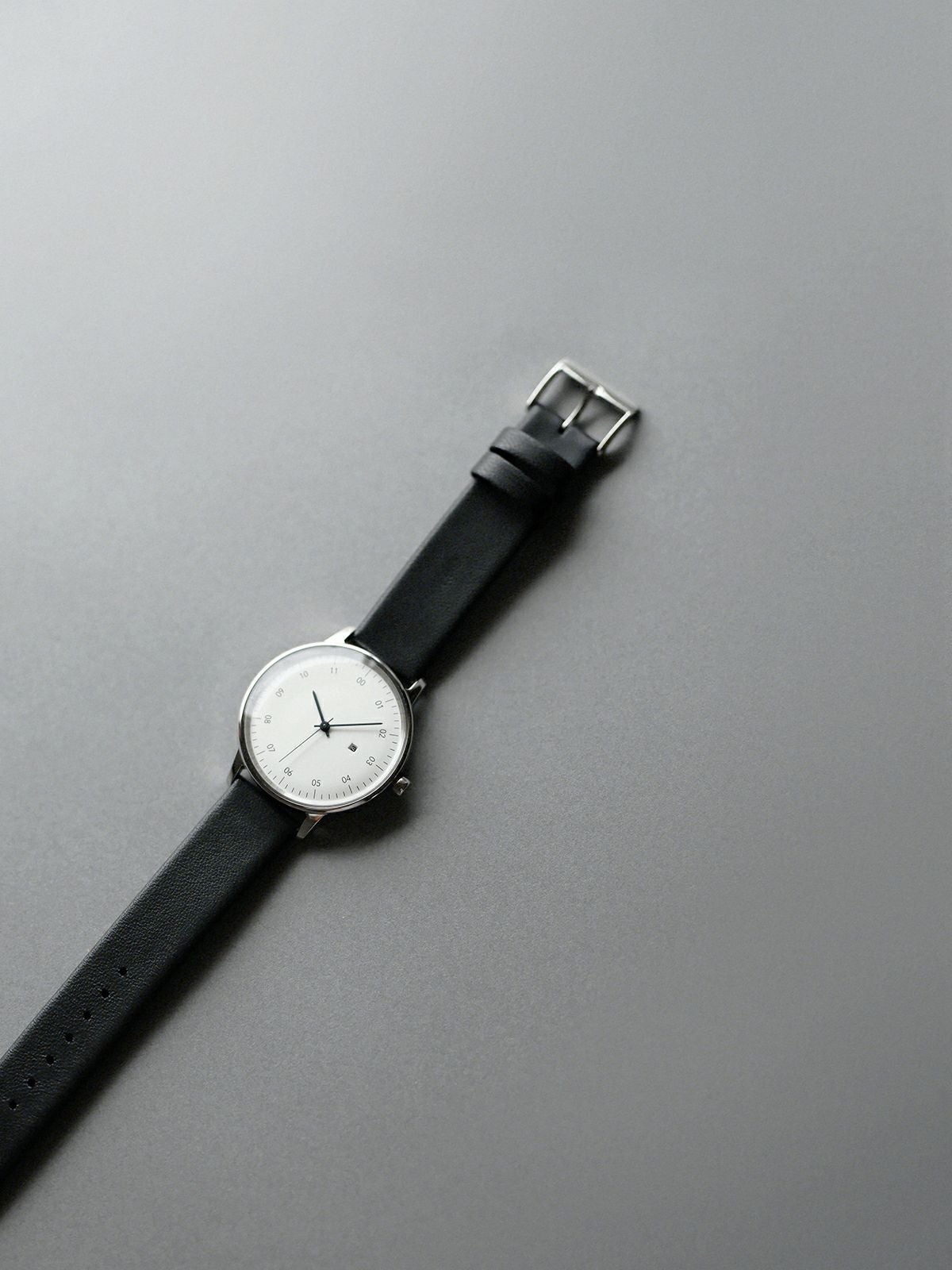 Sevenoak スタビライザー SK-W02 ブラック SK01 / SS SILVER HONING FINISH / BLACK DIAL / BLACK SHEEP SKIN