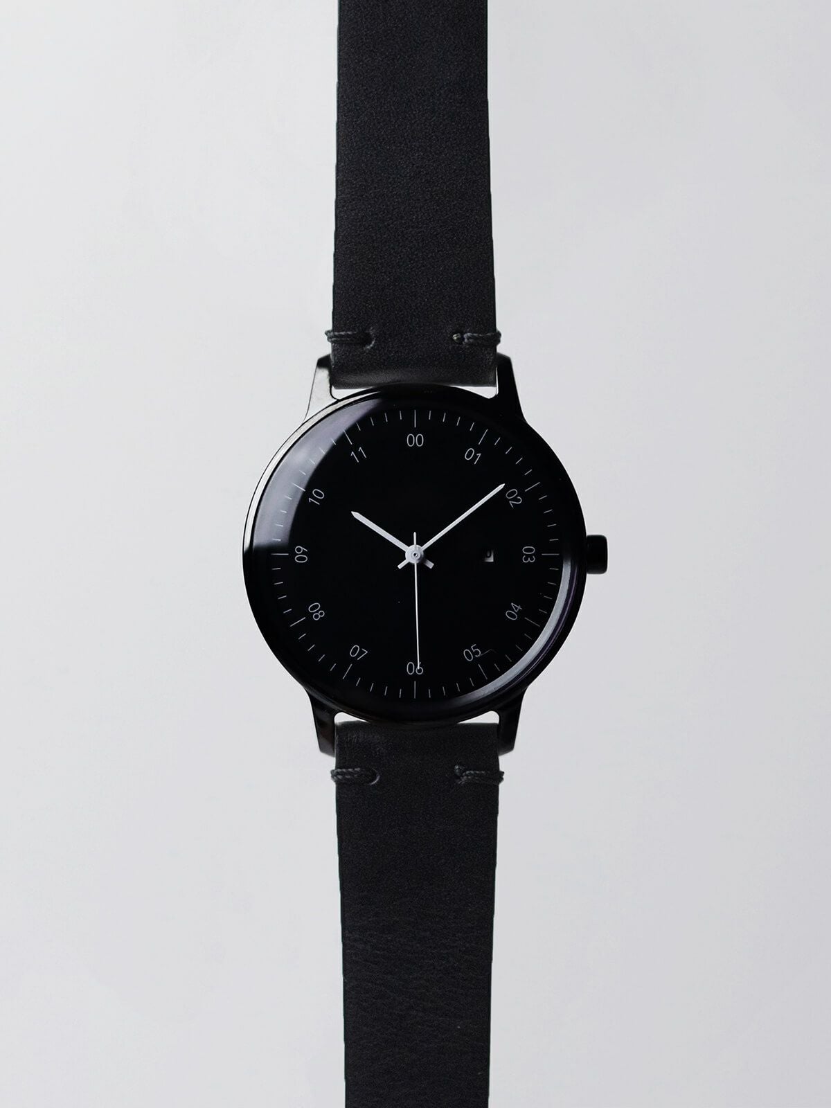 SS BLACK MIRROR FINISH / BLACK DIAL /BLACK D BUCKLE BLACK BUTTERO